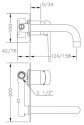 Смеситель для умывальника Genebre Kode-16 встраиваемый (62131314566) 46551